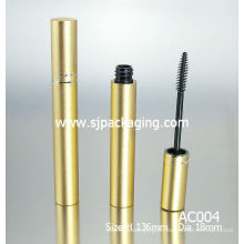 luxury frosted gold aluminium mascara container